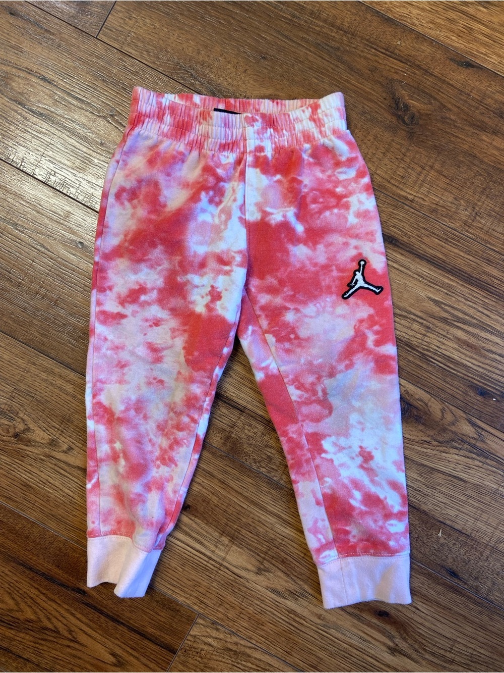 Nike Air Jordan Jumpman 4 Years XS Child Kids Cotton Sweatpants Red Tie Dye